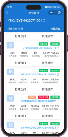 运维端设备状态界面